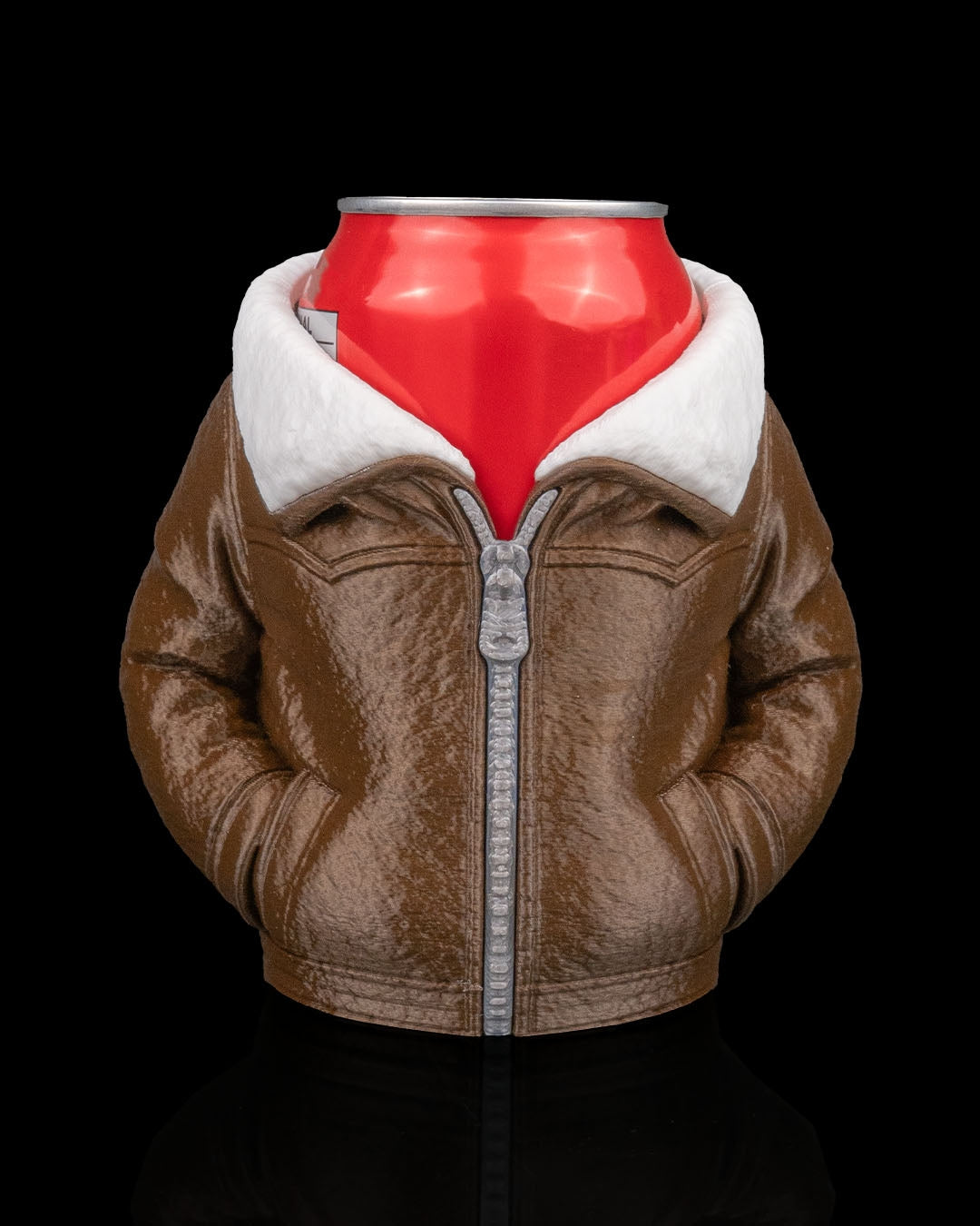 Leather Jacket Can Holder 1