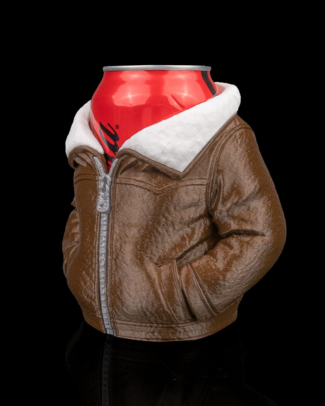 Leather Jacket Can Holder 2