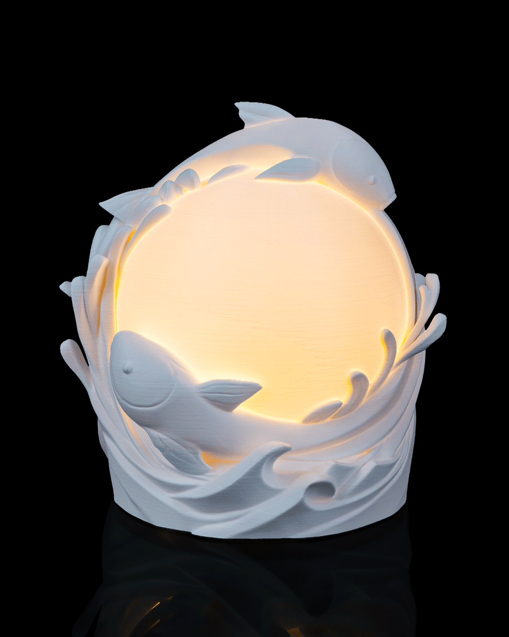 Twin Fish Sphere Table Lamp 2