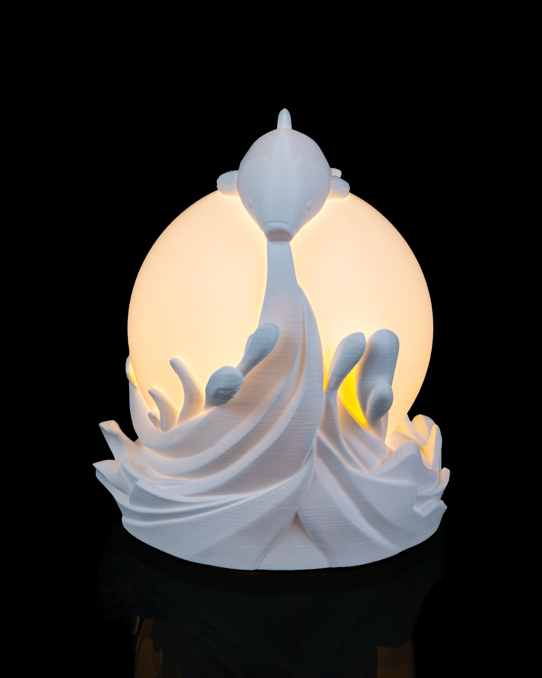 Twin Fish Sphere Table Lamp 3