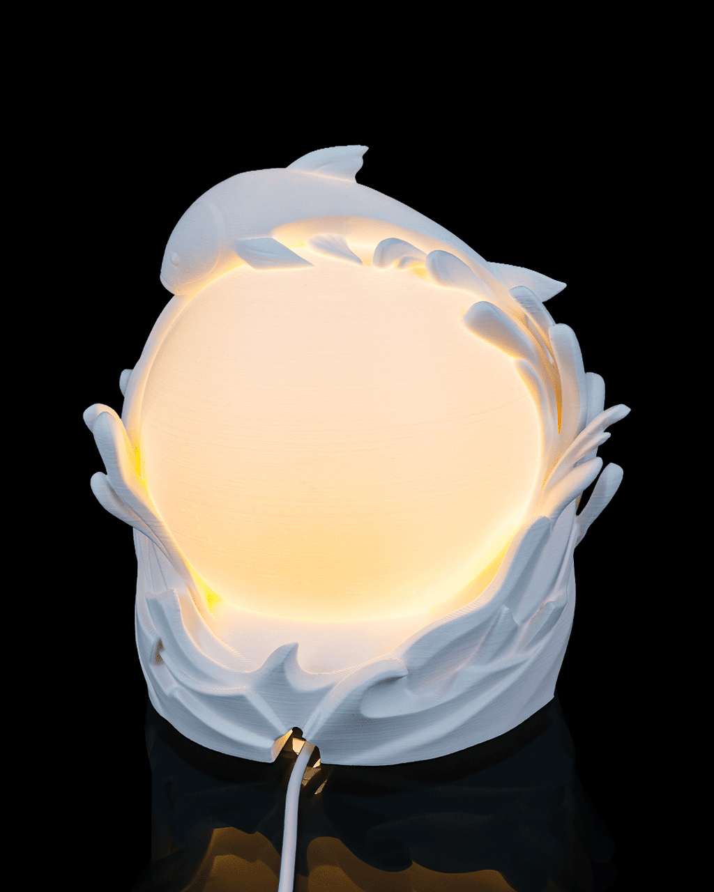 Twin Fish Sphere Table Lamp 5