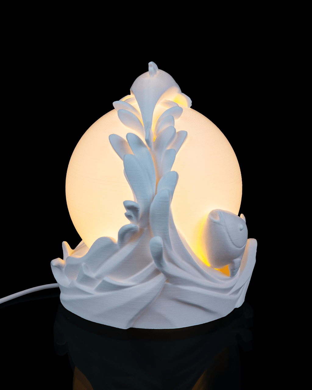 Twin Fish Sphere Table Lamp 6